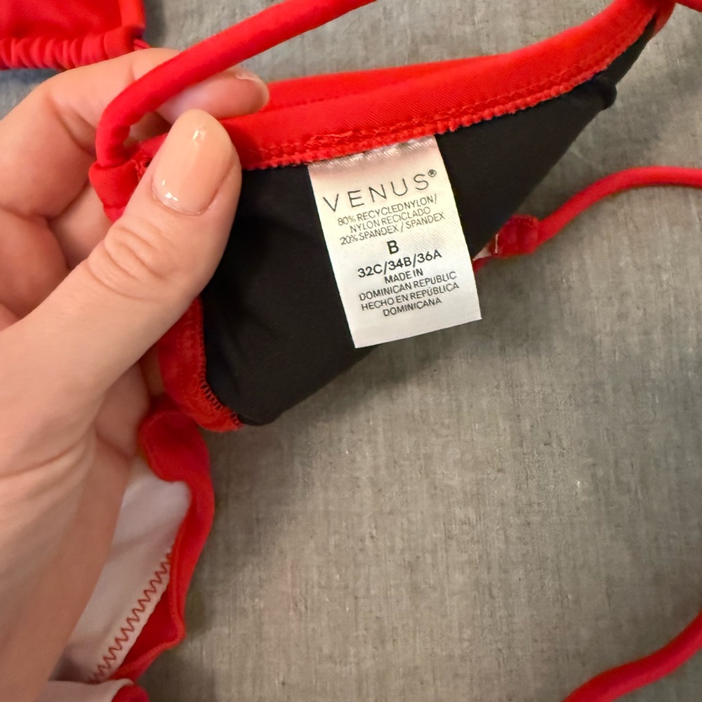 VENUS Red Triangle String Bikini Set - Picture 3 of 3